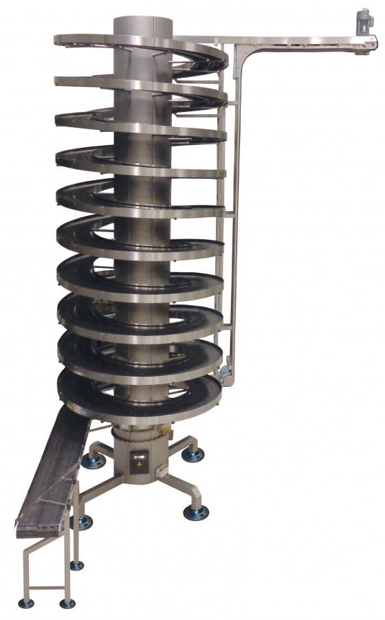 All-purpose spiral conveyor for medium to large products